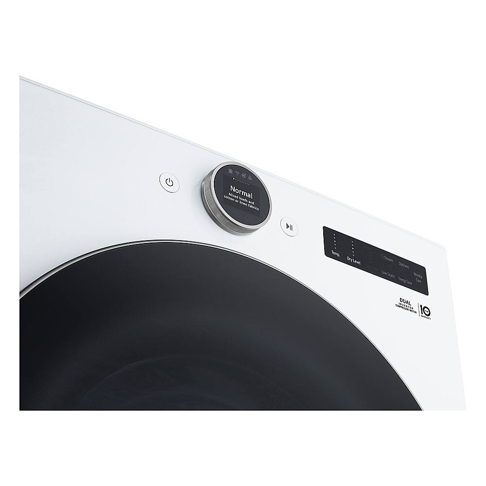 Alt View 16. LG - 7.8 Cu. Ft. Stackable Smart Electric Dryer with Ventless Heat Pump Technology - White.