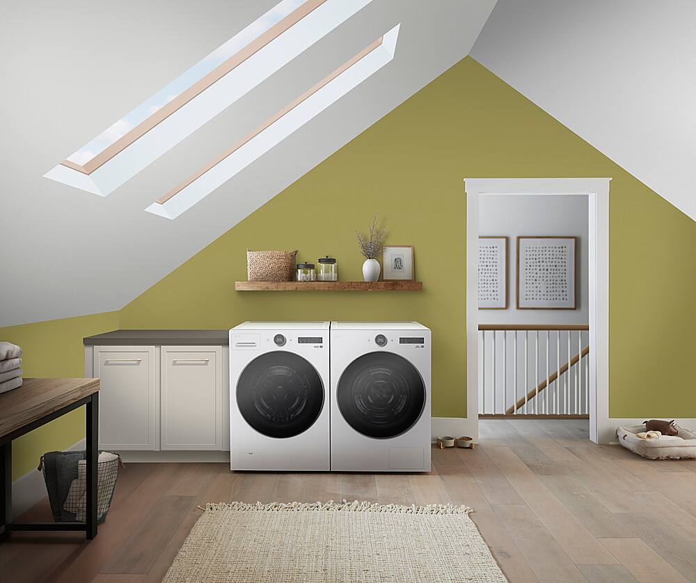 Alt View 27. LG - 7.8 Cu. Ft. Stackable Smart Electric Dryer with Ventless Heat Pump Technology - White.