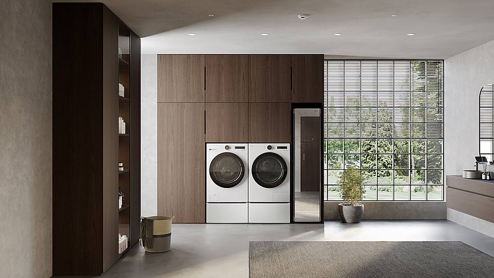 Alt View 29. LG - 7.8 Cu. Ft. Stackable Smart Electric Dryer with Ventless Heat Pump Technology - White.