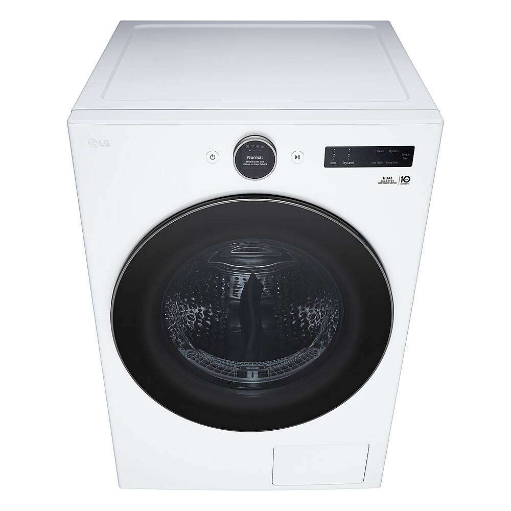 Alt View 3. LG - 7.8 Cu. Ft. Stackable Smart Electric Dryer with Ventless Heat Pump Technology - White.