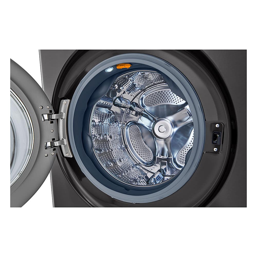 Alt View 22. LG - 5.0 Cu. Ft. HE Smart Front Load Washer and 7.8 Cu. Ft. Electric Dryer WashTower with Steam and Ventless Heat Pump Tech - Black Steel.