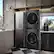 Alt View 27. LG - 5.0 Cu. Ft. HE Smart Front Load Washer and 7.8 Cu. Ft. Electric Dryer WashTower with Steam and Ventless Heat Pump Tech - Black Steel.