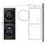 Left. LG - 5.0 Cu. Ft. HE Smart Front Load Washer and 7.8 Cu. Ft. Electric Dryer WashTower with Steam and Ventless Heat Pump Tech - Black Steel.