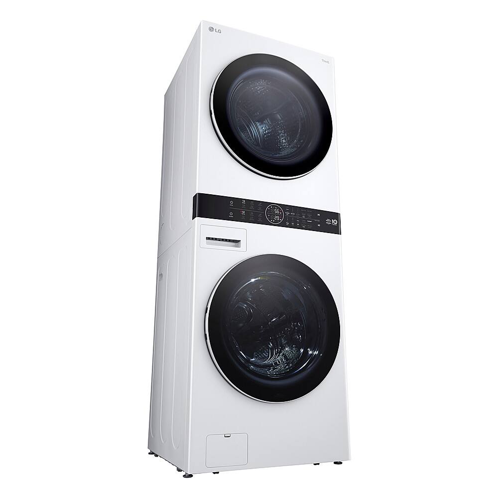 Alt View 12. LG - 5.0 Cu. Ft. HE Smart Front Load Washer and 7.8 Cu. Ft. Electric Dryer WashTower with Steam and Ventless Heat Pump Tech - White.