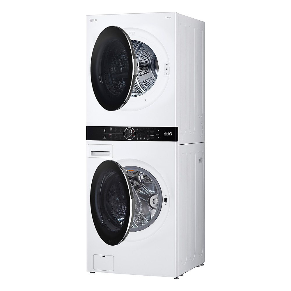 LG 5.0 Cu. Ft. HE Smart Front Load Washer and 7.8 Cu. Ft. Electric Dryer  WashTower with Steam and Ventless Heat Pump Tech White WKHC252HWA - Best Buy