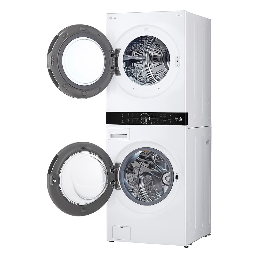 LG 5.0 Cu. Ft. HE Smart Front Load Washer and 7.8 Cu. Ft. Electric ...