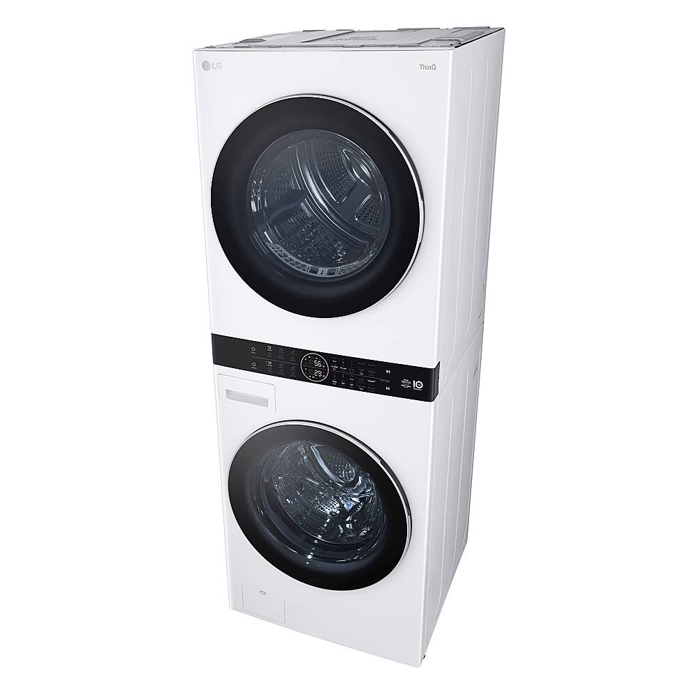 Alt View 15. LG - 5.0 Cu. Ft. HE Smart Front Load Washer and 7.8 Cu. Ft. Electric Dryer WashTower with Steam and Ventless Heat Pump Tech - White.