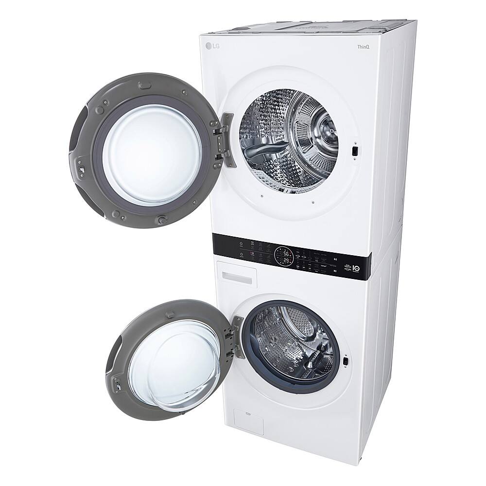 Alt View 17. LG - 5.0 Cu. Ft. HE Smart Front Load Washer and 7.8 Cu. Ft. Electric Dryer WashTower with Steam and Ventless Heat Pump Tech - White.