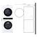 Left. LG - 5.0 Cu. Ft. HE Smart Front Load Washer and 7.8 Cu. Ft. Electric Dryer WashTower with Steam and Ventless Heat Pump Tech - White.