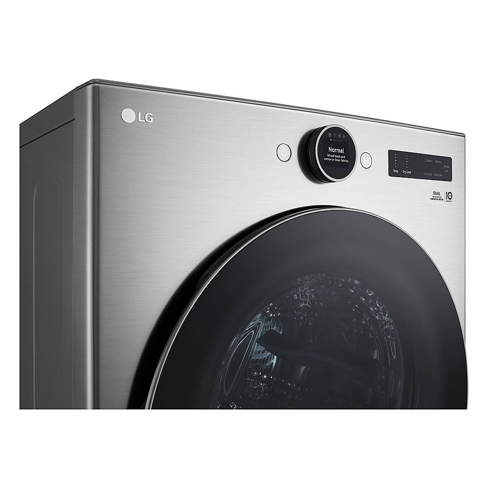 Alt View 11. LG - 7.8 Cu. Ft. Stackable Smart Electric Dryer with Ventless Heat Pump Technology - Graphite Steel.