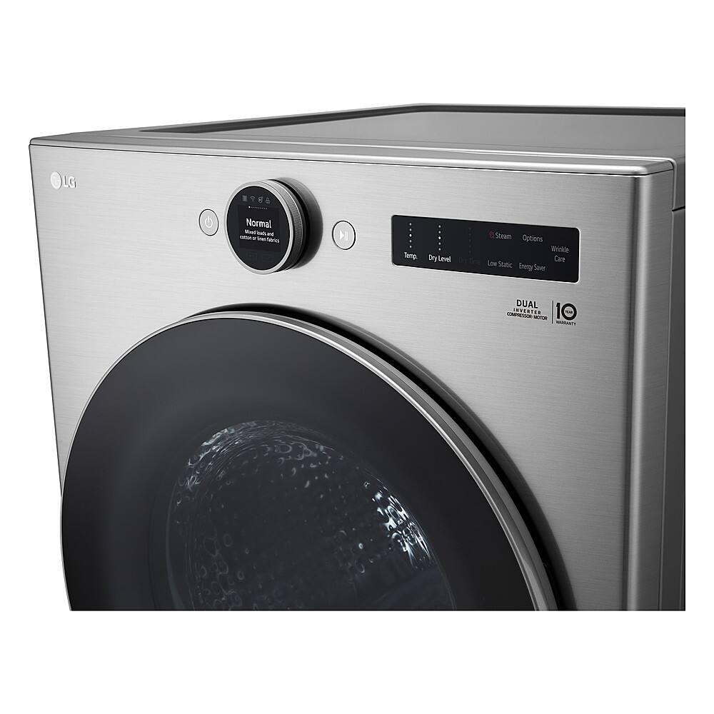 Alt View 12. LG - 7.8 Cu. Ft. Stackable Smart Electric Dryer with Ventless Heat Pump Technology - Graphite Steel.