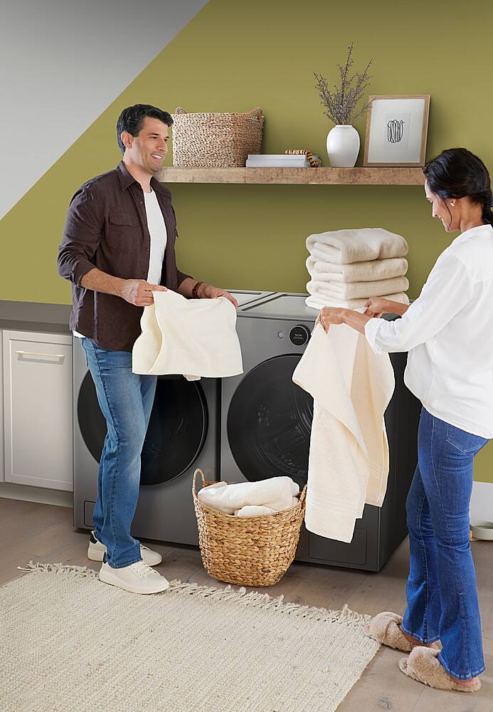 Alt View 23. LG - 7.8 Cu. Ft. Stackable Smart Electric Dryer with Ventless Heat Pump Technology - Graphite Steel.