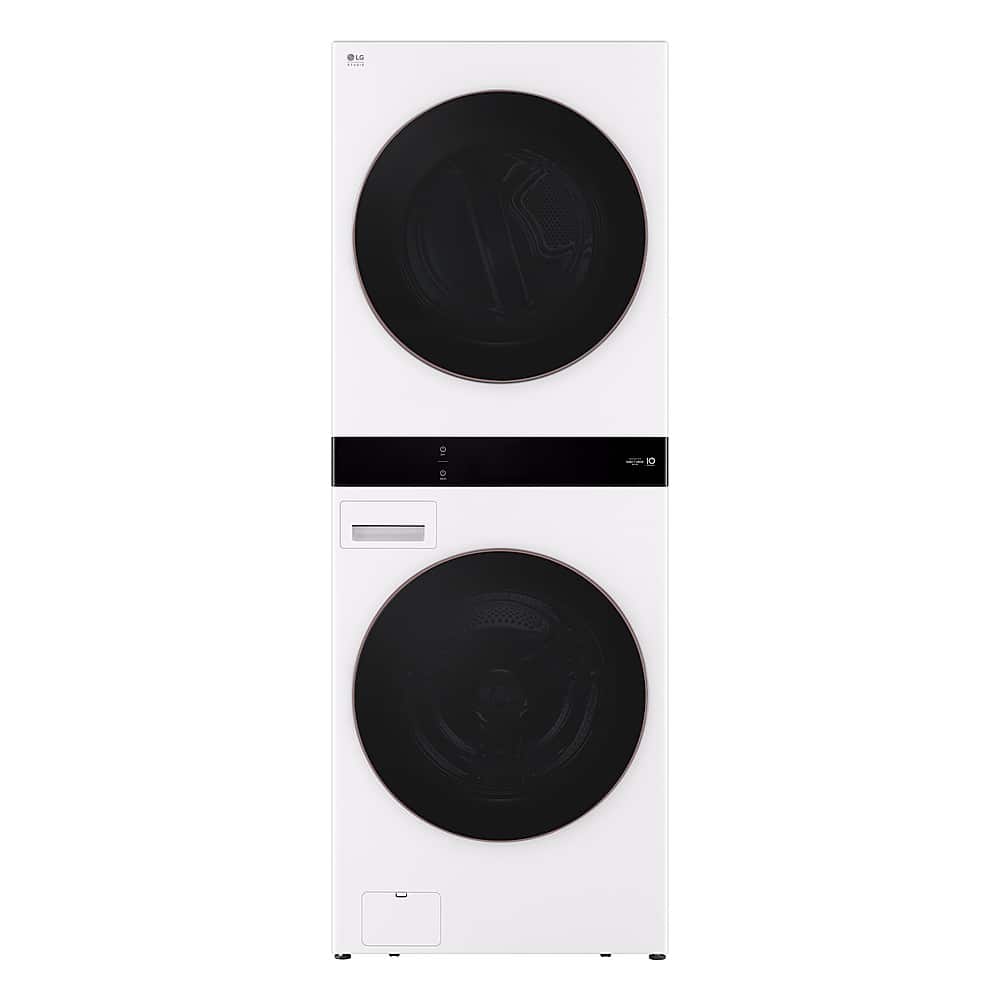 Alt View 1. LG - STUDIO 5.0 Cu. Ft. HE Smart Front Load Washer and 7.4 Cu. Ft. Electric Dryer WashTower with Steam and TurboWash 360 - Essence White.