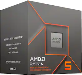 AMD - Ryzen 5 8500G 6-core - 12-thread – 3.5 GHz (5 GHz Max Boost) Socket AM5 Unlocked Desktop Processor - Silver
