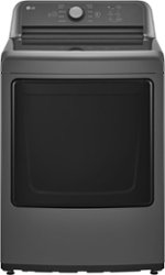 LG - 7.3 Cu. Ft. Gas Dryer with Sensor Dry - Monochrome Grey - Front_Zoom