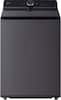 Front. LG - 5.5 Cu. Ft. High Efficiency Smart Top Load Washer with EasyUnload - Matte Black.