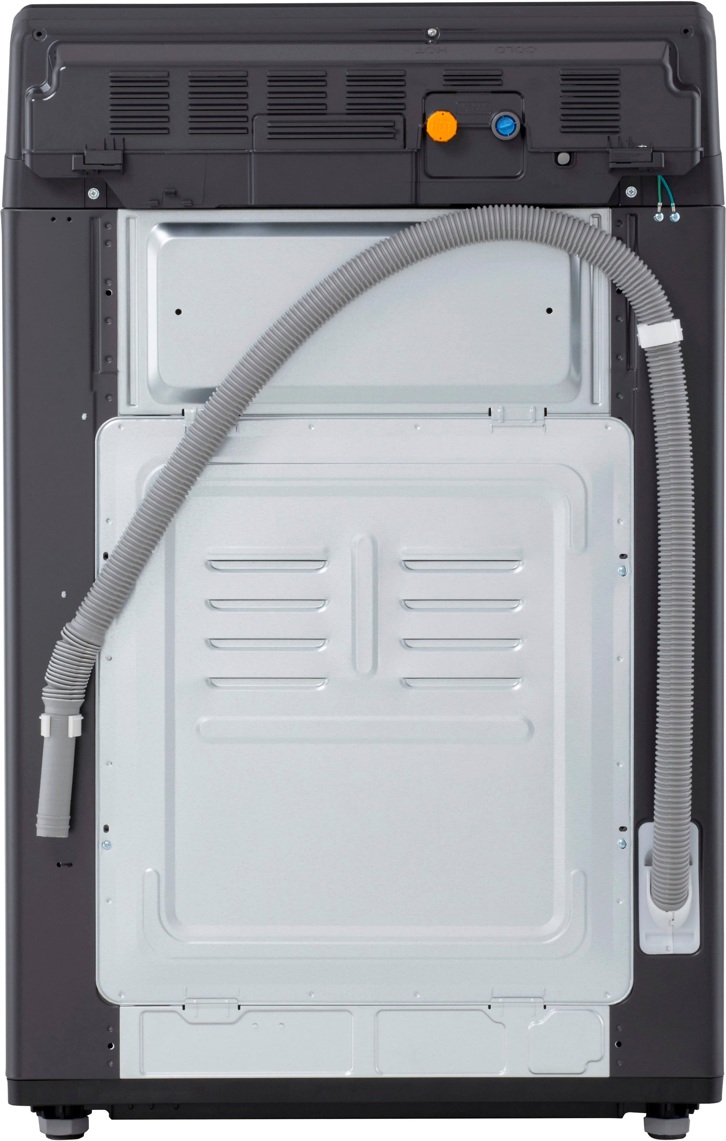 Alt View 29. LG - 5.5 Cu. Ft. High Efficiency Smart Top Load Washer with EasyUnload - Matte Black.