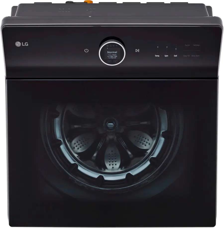 Alt View 16. LG - 5.5 Cu. Ft. High Efficiency Smart Top Load Washer with EasyUnload - Matte Black.