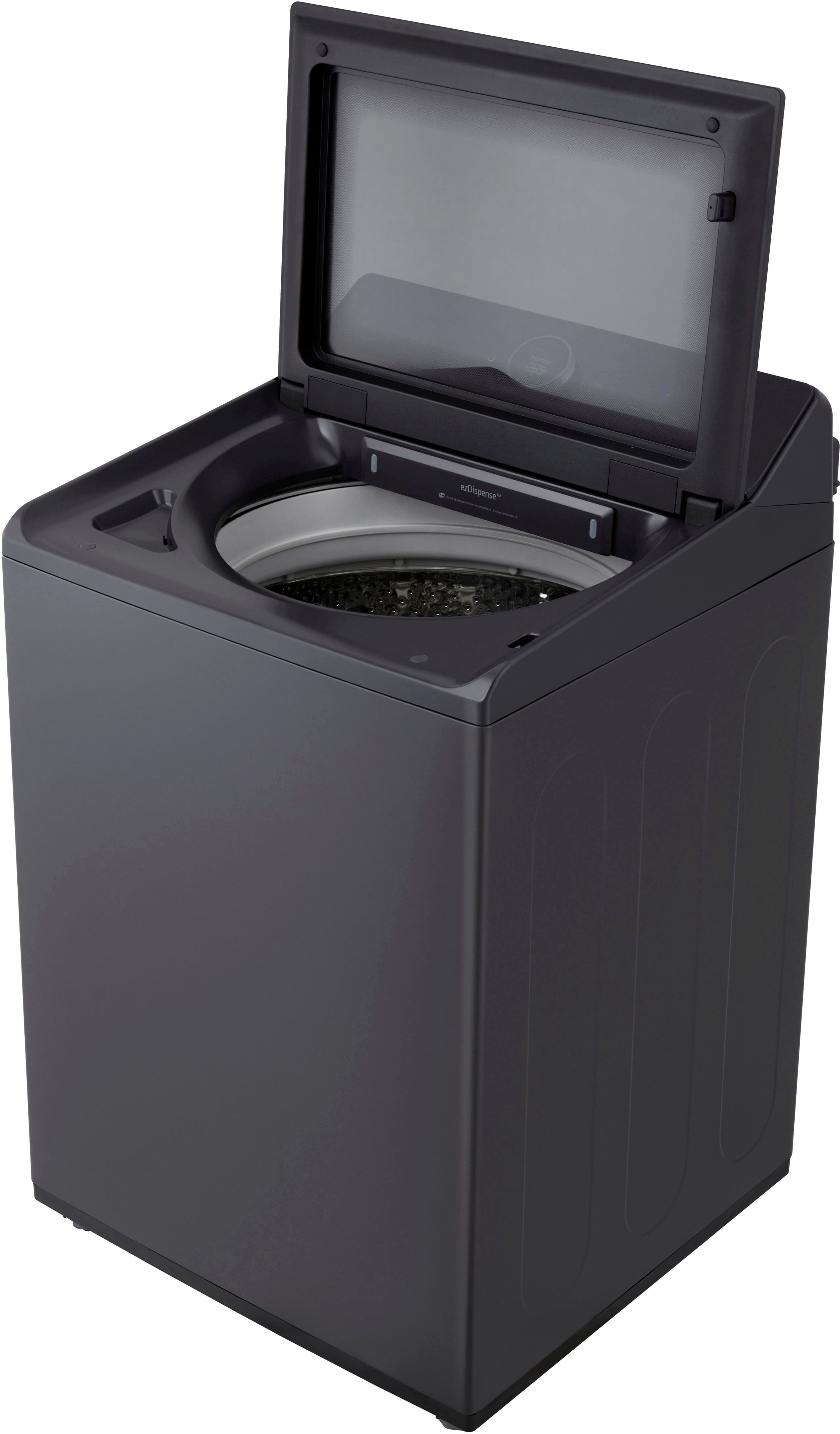 Alt View 21. LG - 5.5 Cu. Ft. High Efficiency Smart Top Load Washer with EasyUnload - Matte Black.