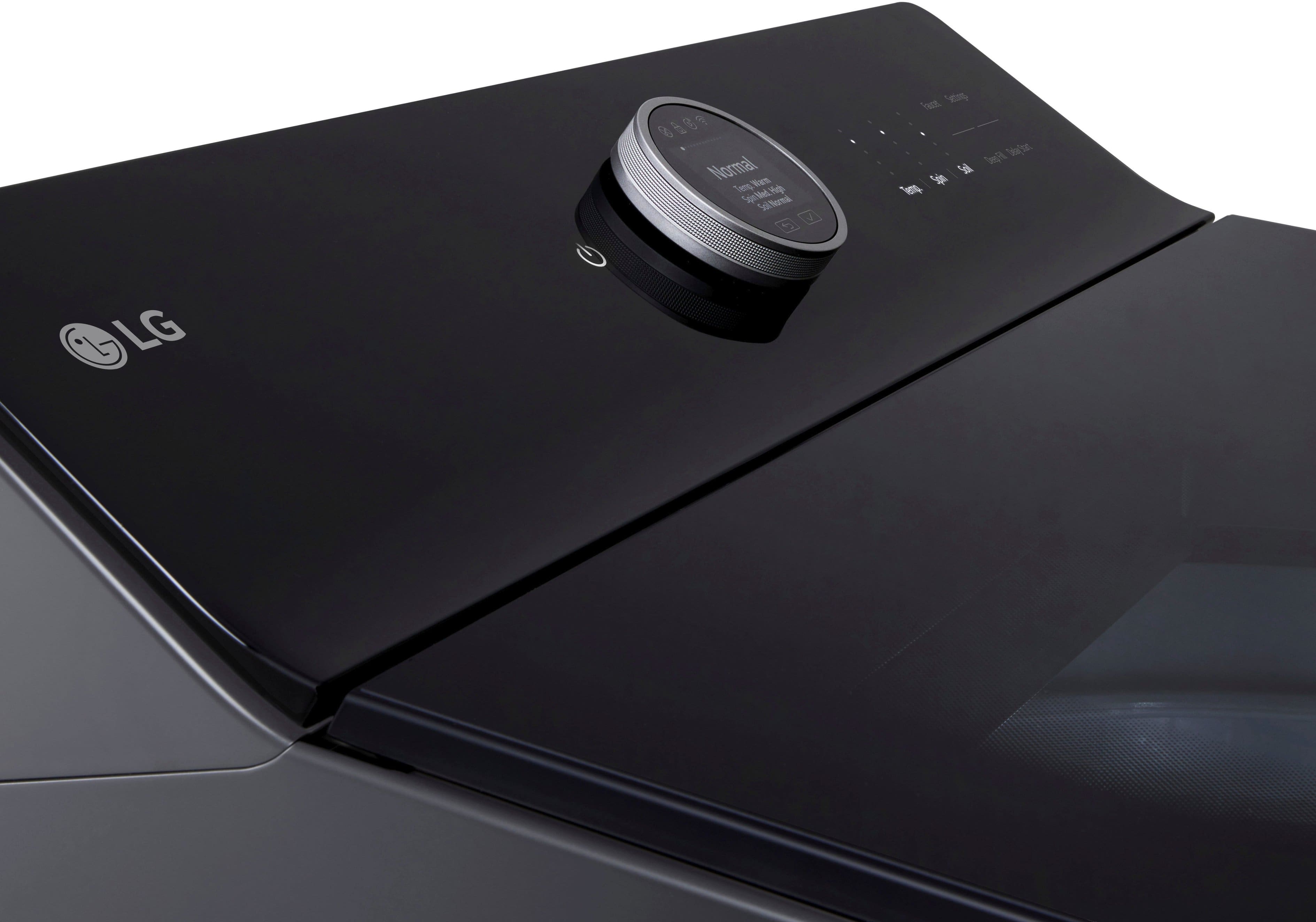 Alt View 23. LG - 5.5 Cu. Ft. High Efficiency Smart Top Load Washer with EasyUnload - Matte Black.