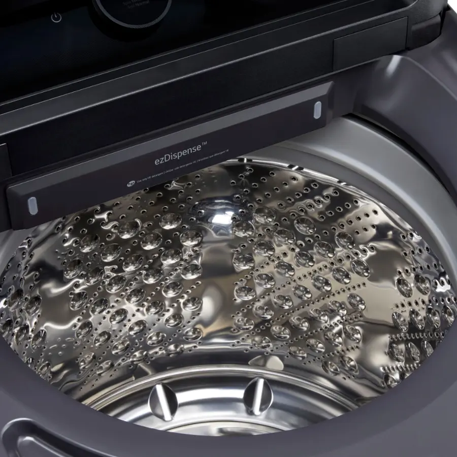 Alt View 25. LG - 5.5 Cu. Ft. High Efficiency Smart Top Load Washer with EasyUnload - Matte Black.