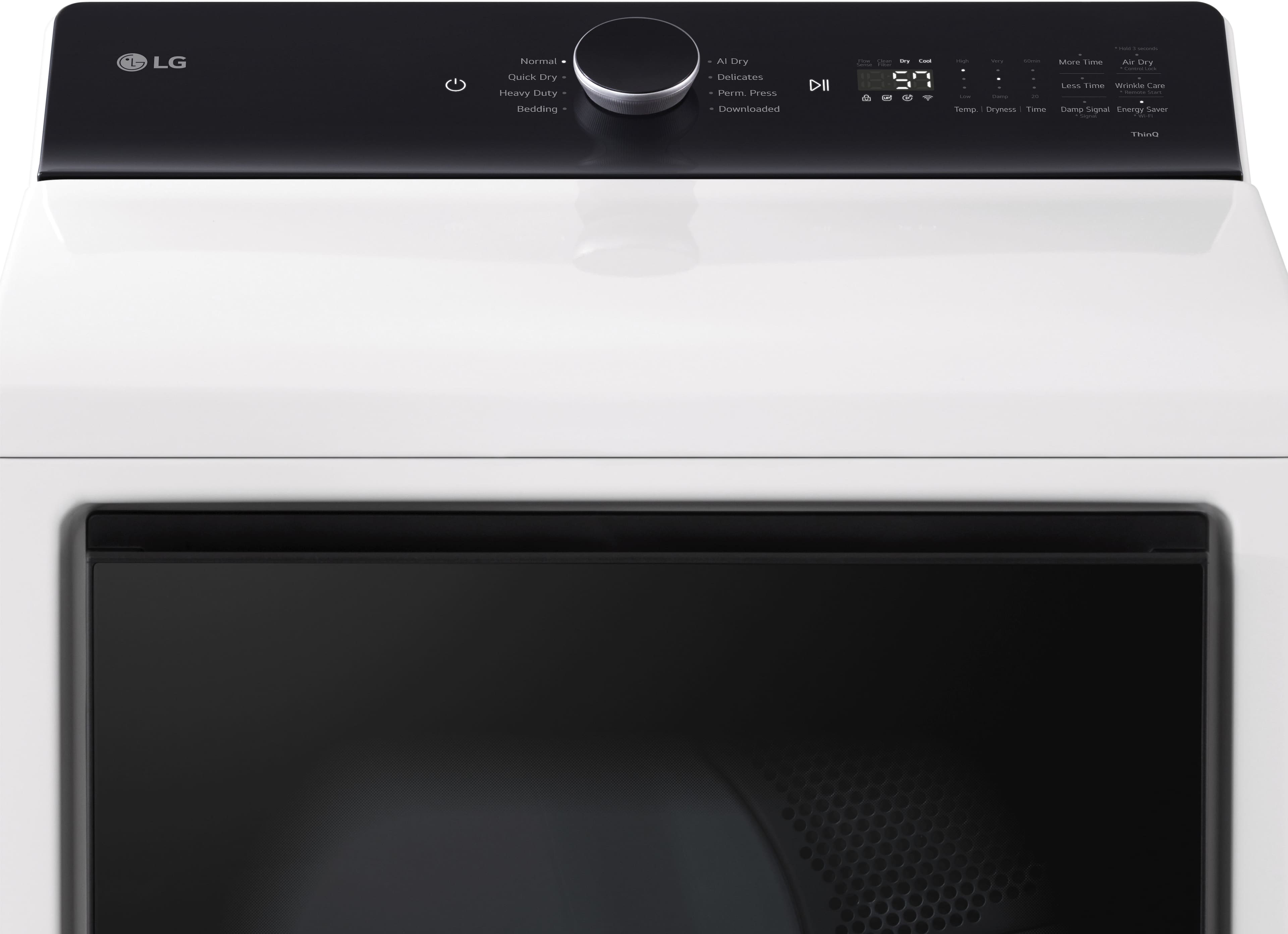 Alt View 12. LG - 7.3 Cu. Ft. Smart Gas Dryer with EasyLoad Door - Alpine White.