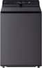 Front. LG - 5.5 Cu. Ft. High Efficiency Smart Top Load Washer with EasyUnload - Matte Black.