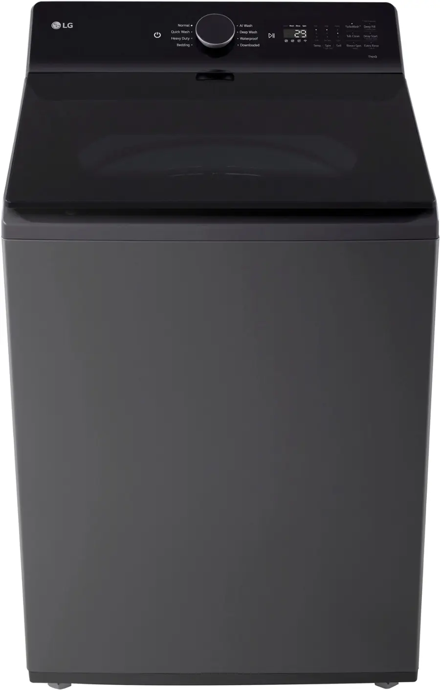 Alt View 14. LG - 5.5 Cu. Ft. High Efficiency Smart Top Load Washer with EasyUnload - Matte Black.