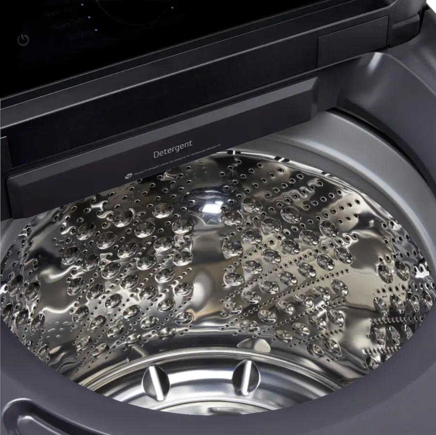 Alt View 26. LG - 5.5 Cu. Ft. High Efficiency Smart Top Load Washer with EasyUnload - Matte Black.