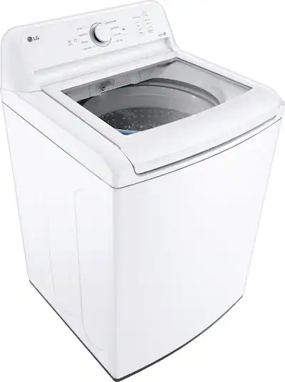 LG - 4.3 Cu. Ft. High-Efficiency Top Load Washer with SlamProof Glass Lid - White