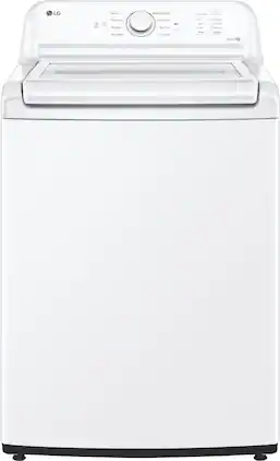 LG - 4.3 Cu. Ft. High-Efficiency Top Load Washer with SlamProof Glass Lid - White