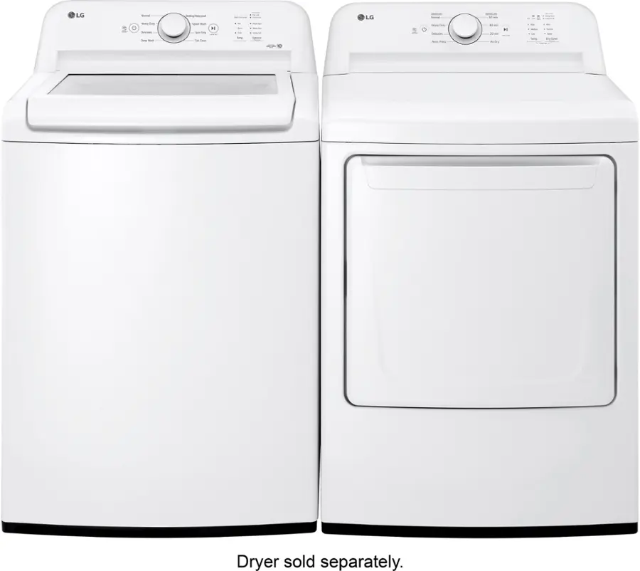 Alt View 18. LG - 4.3 Cu. Ft. High-Efficiency Top Load Washer with SlamProof Glass Lid - White.