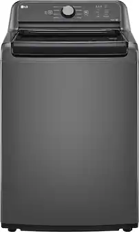 LG - 4.1 Cu. Ft. High-Efficiency Top Load Washer with TurboDrum Technology - Monochrome Grey