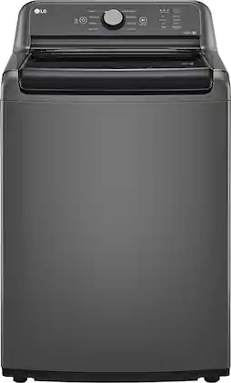 LG - 4.1 Cu. Ft. High-Efficiency Top Load Washer with TurboDrum Technology - Monochrome Grey