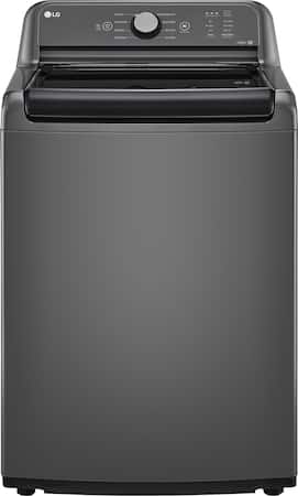 LG - 4.1 Cu. Ft. High-Efficiency Top Load Washer with TurboDrum Technology - Monochrome Grey