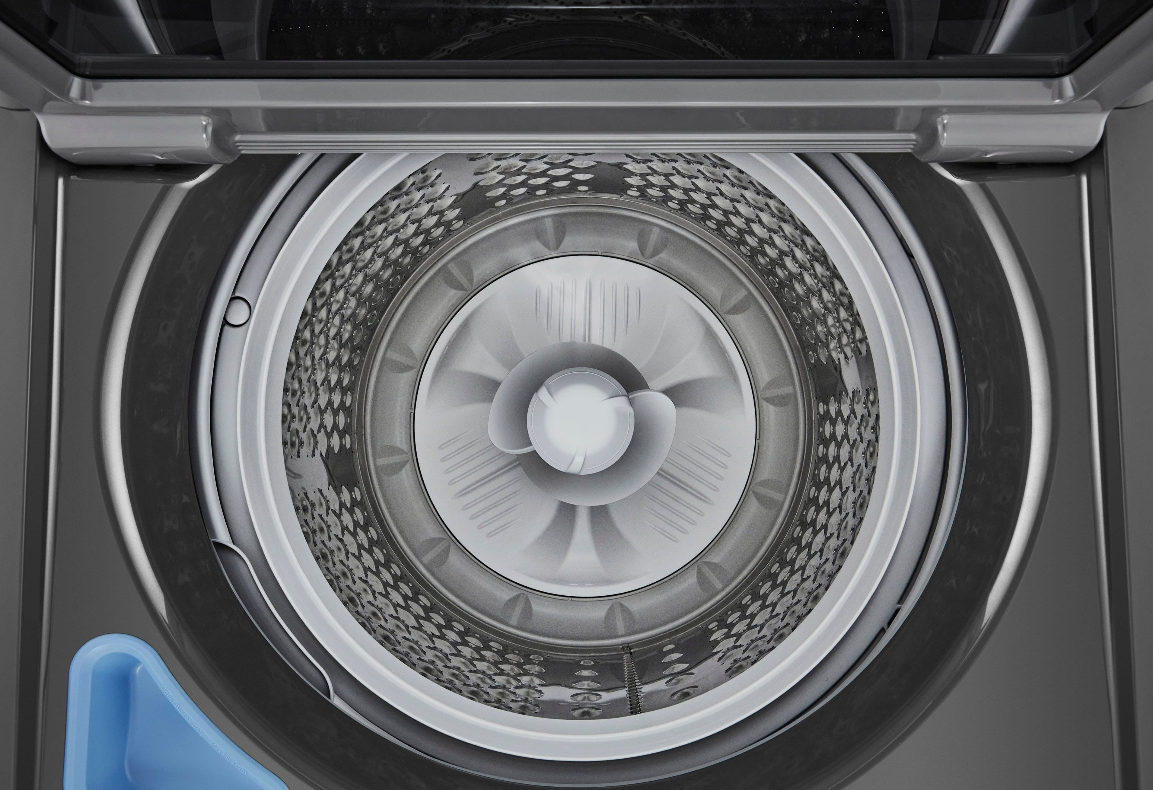 Alt View 15. LG - 4.1 Cu. Ft. High-Efficiency Top Load Washer with TurboDrum Technology - Monochrome Grey.