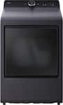 LG - 7.3 Cu. Ft. Smart Electric Dryer with Steam and EasyLoad Door - Matte Black
