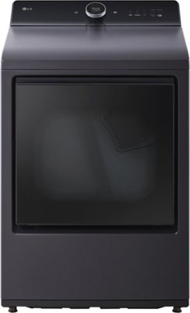 LG - 7.3 Cu. Ft. Smart Electric Dryer with Steam and EasyLoad Door - Matte Black