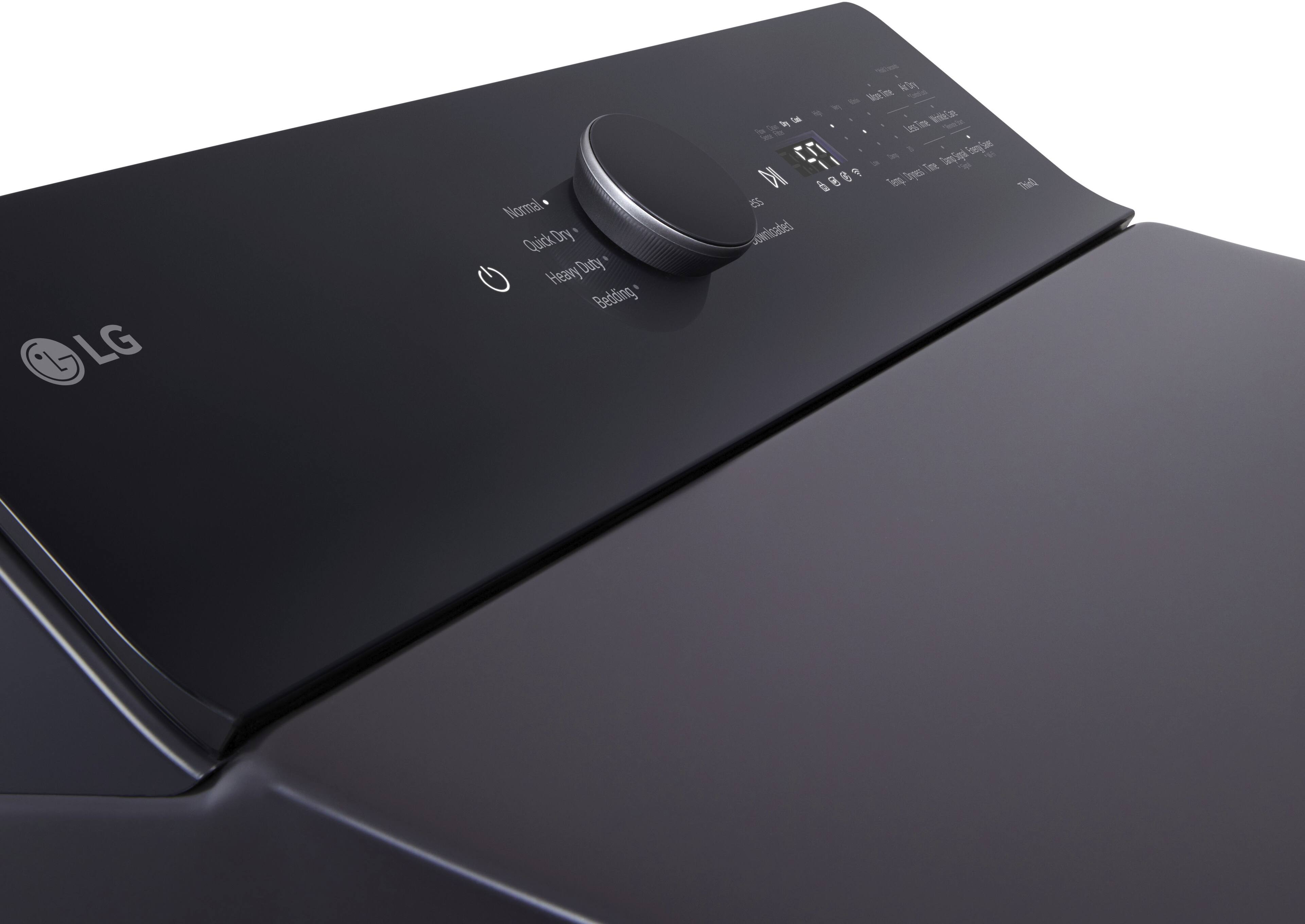 Alt View 13. LG - 7.3 Cu. Ft. Smart Gas Dryer with EasyLoad Door - Matte Black.