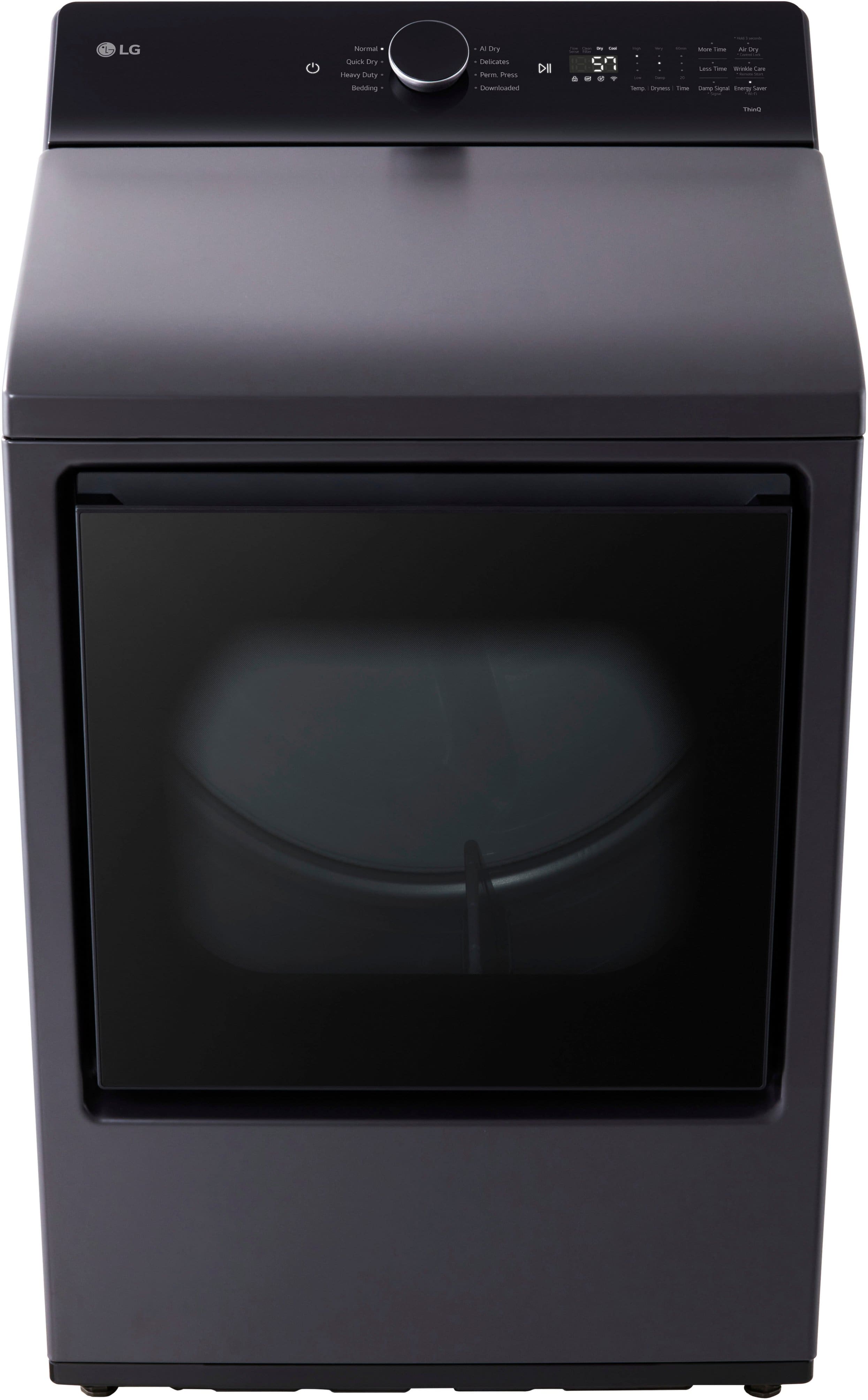 Alt View 1. LG - 7.3 Cu. Ft. Smart Gas Dryer with EasyLoad Door - Matte Black.