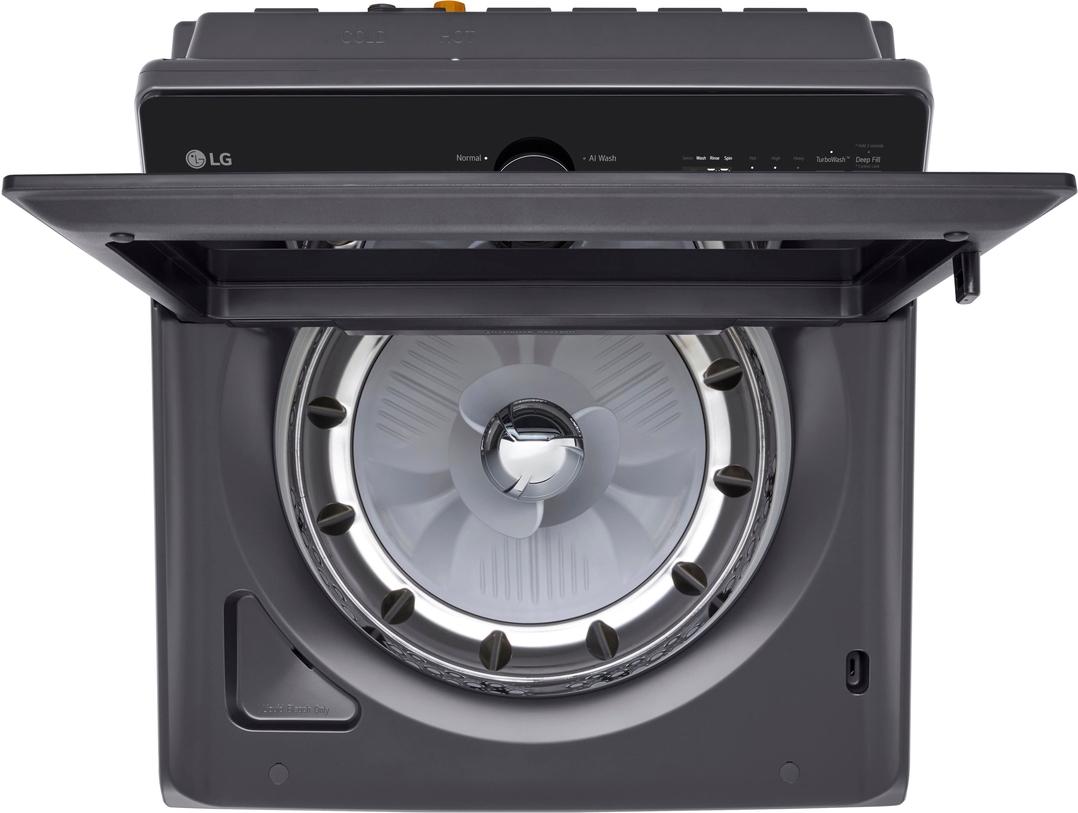 Alt View 13. LG - 5.3 Cu. Ft. High Efficiency Smart Top Load Washer with TurboWash3D Technology - Matte Black.