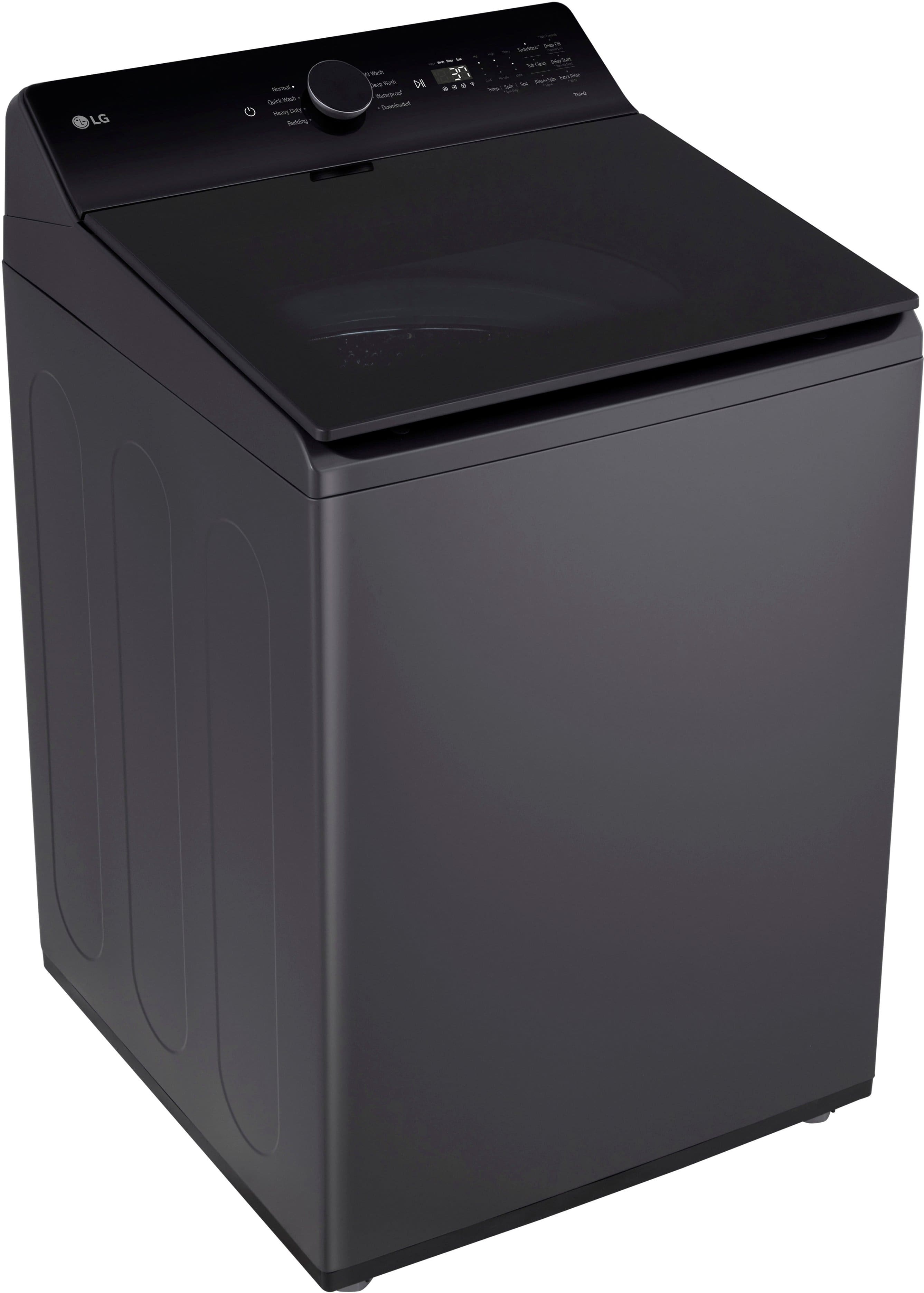 Alt View 14. LG - 5.3 Cu. Ft. High Efficiency Smart Top Load Washer with TurboWash3D Technology - Matte Black.