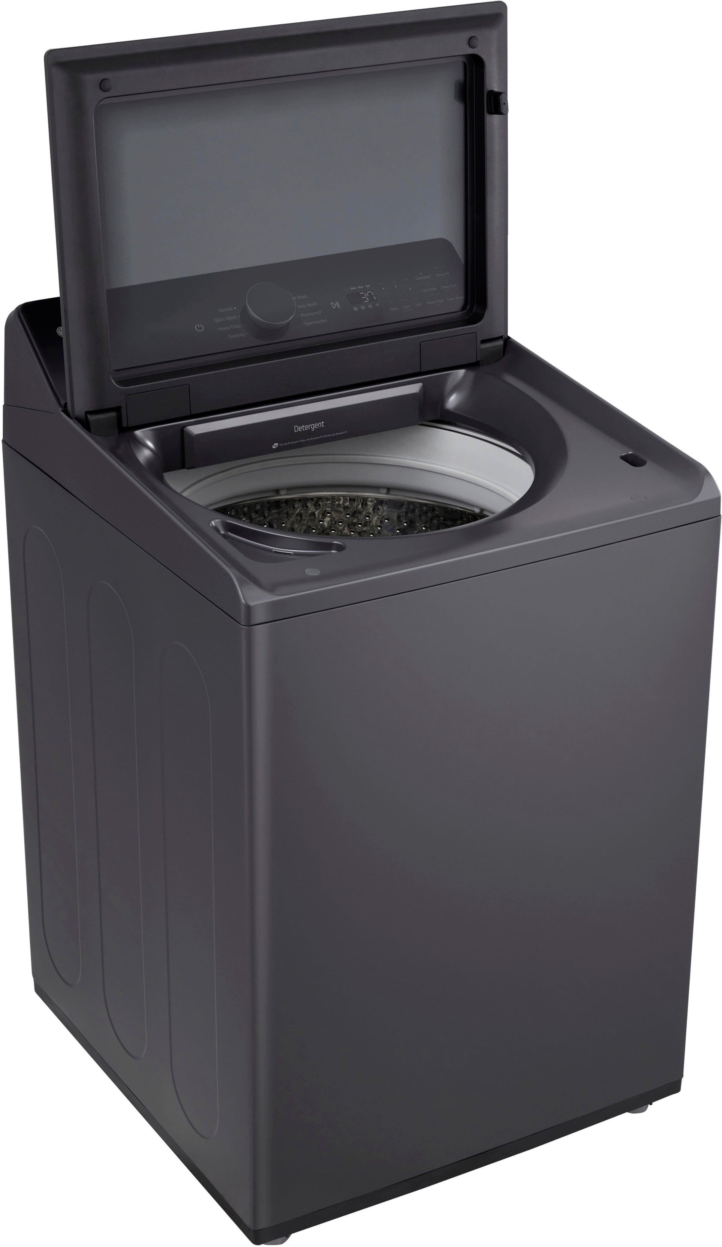 Alt View 15. LG - 5.3 Cu. Ft. High Efficiency Smart Top Load Washer with TurboWash3D Technology - Matte Black.