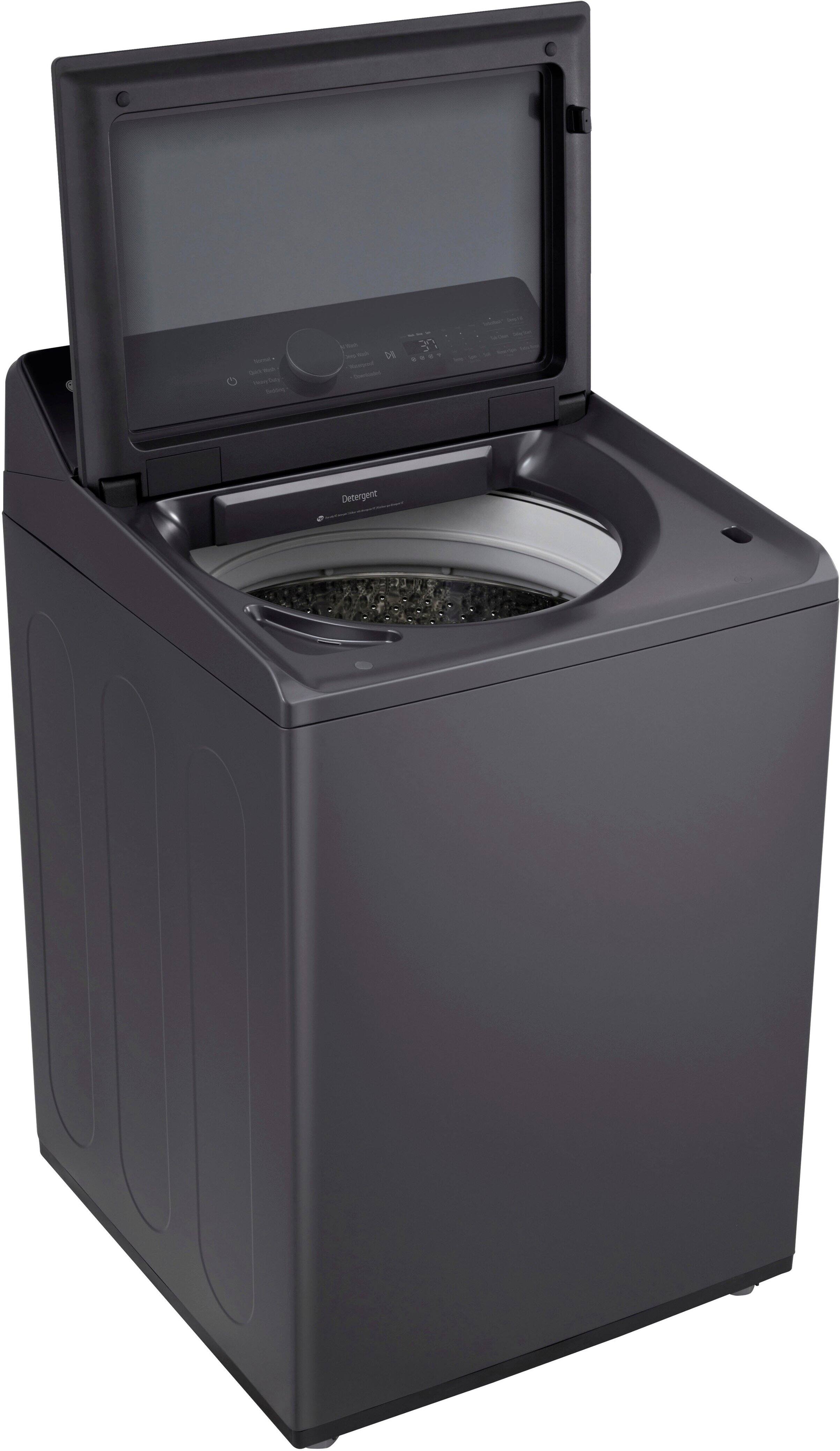 Alt View 15. LG - 5.3 Cu. Ft. High Efficiency Smart Top Load Washer with TurboWash3D Technology - Matte Black.