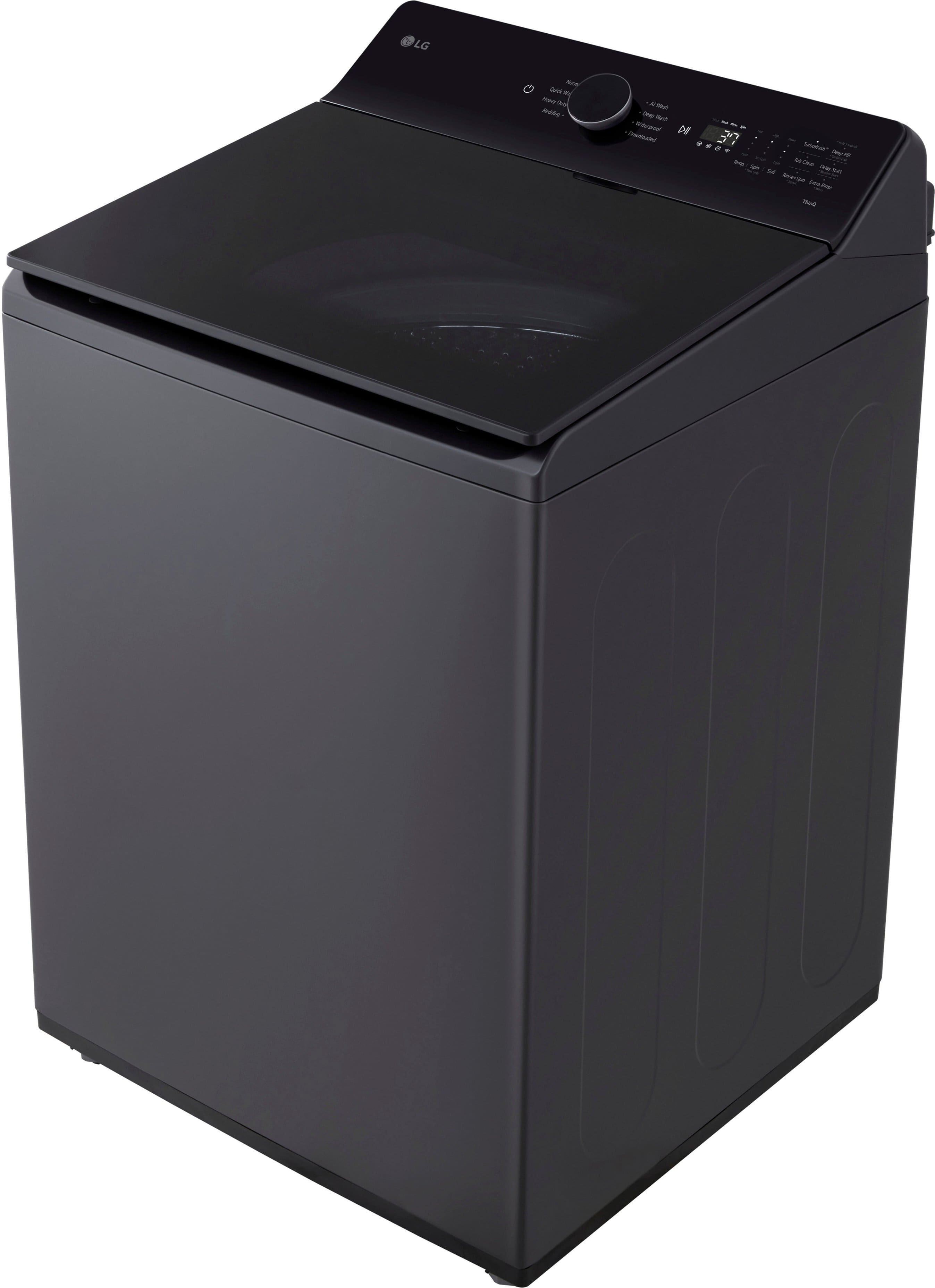 Alt View 16. LG - 5.3 Cu. Ft. High Efficiency Smart Top Load Washer with TurboWash3D Technology - Matte Black.