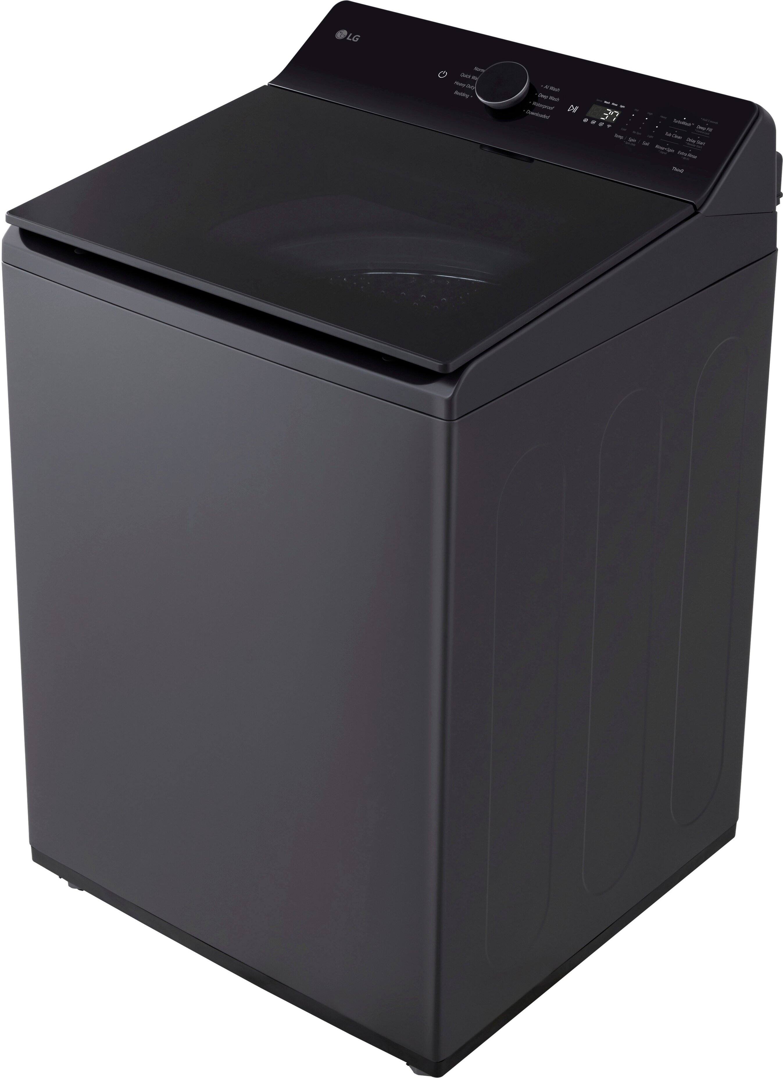 Alt View 16. LG - 5.3 Cu. Ft. High Efficiency Smart Top Load Washer with TurboWash3D Technology - Matte Black.