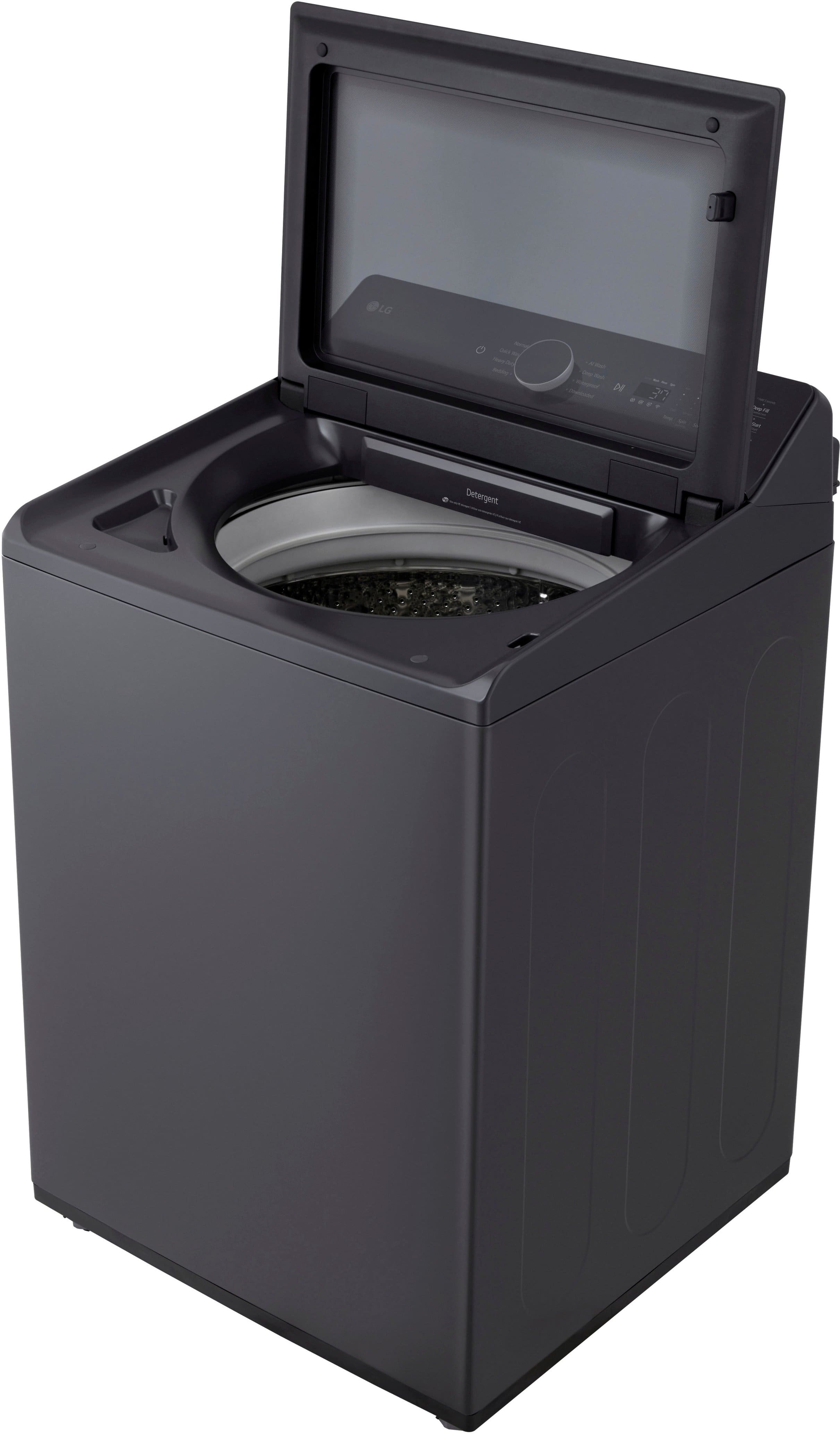 Alt View 17. LG - 5.3 Cu. Ft. High Efficiency Smart Top Load Washer with TurboWash3D Technology - Matte Black.