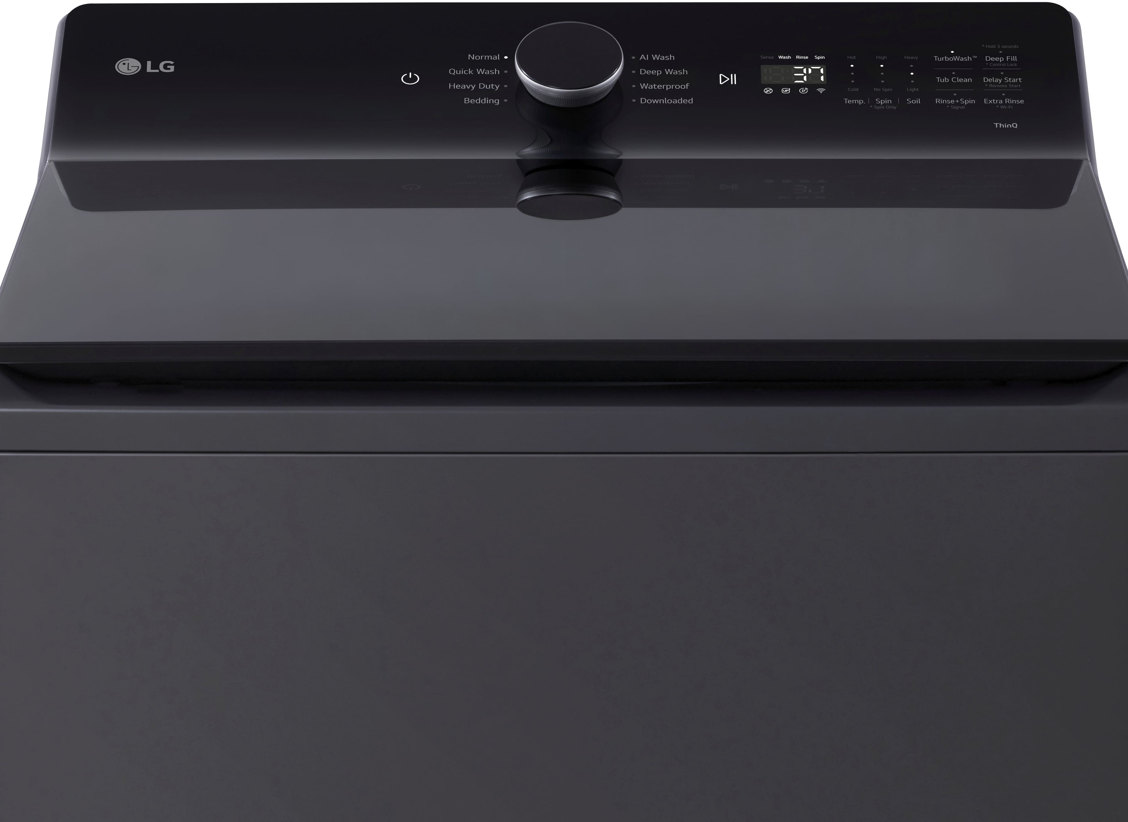 Alt View 18. LG - 5.3 Cu. Ft. High Efficiency Smart Top Load Washer with TurboWash3D Technology - Matte Black.