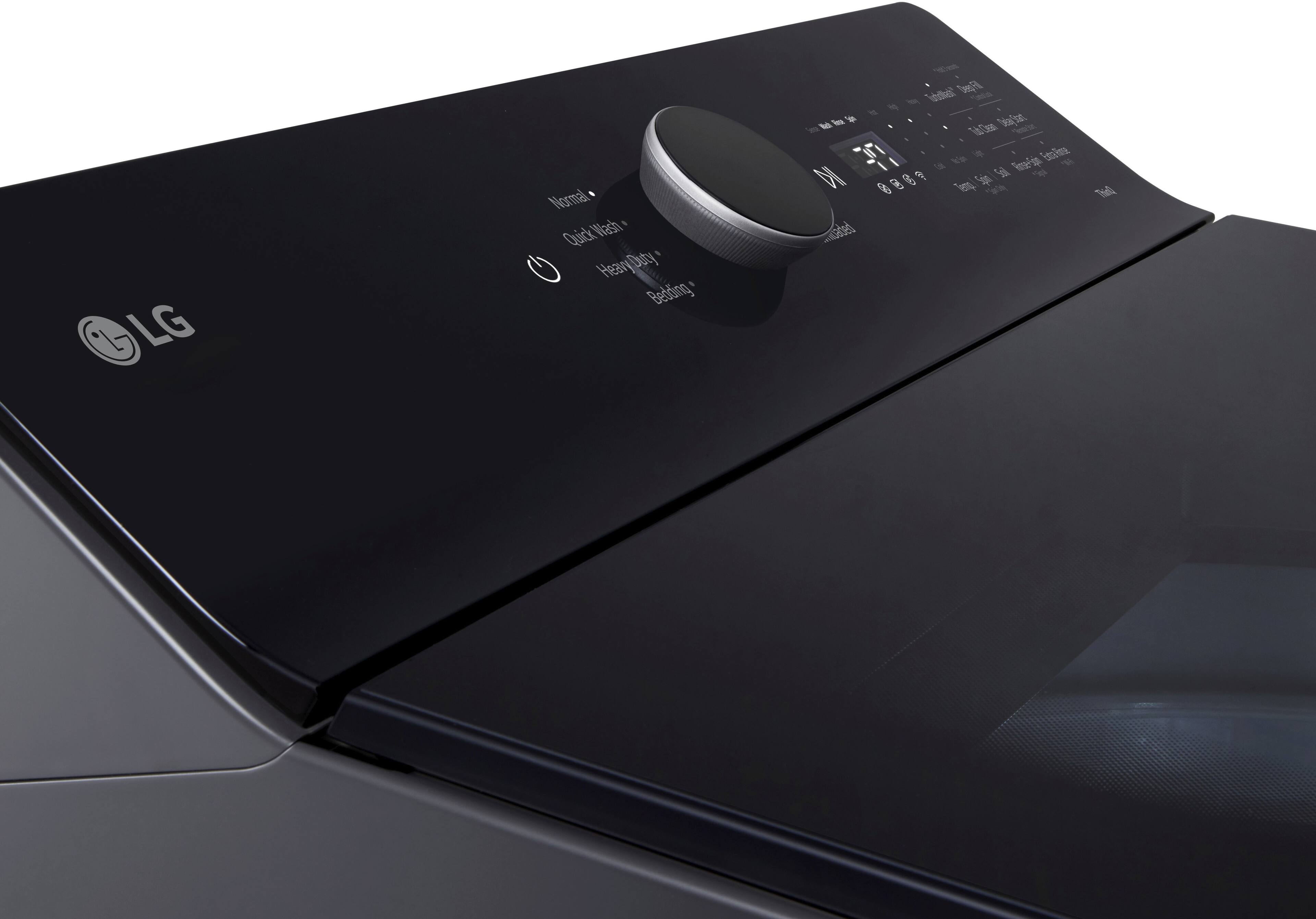 Alt View 19. LG - 5.3 Cu. Ft. High Efficiency Smart Top Load Washer with TurboWash3D Technology - Matte Black.