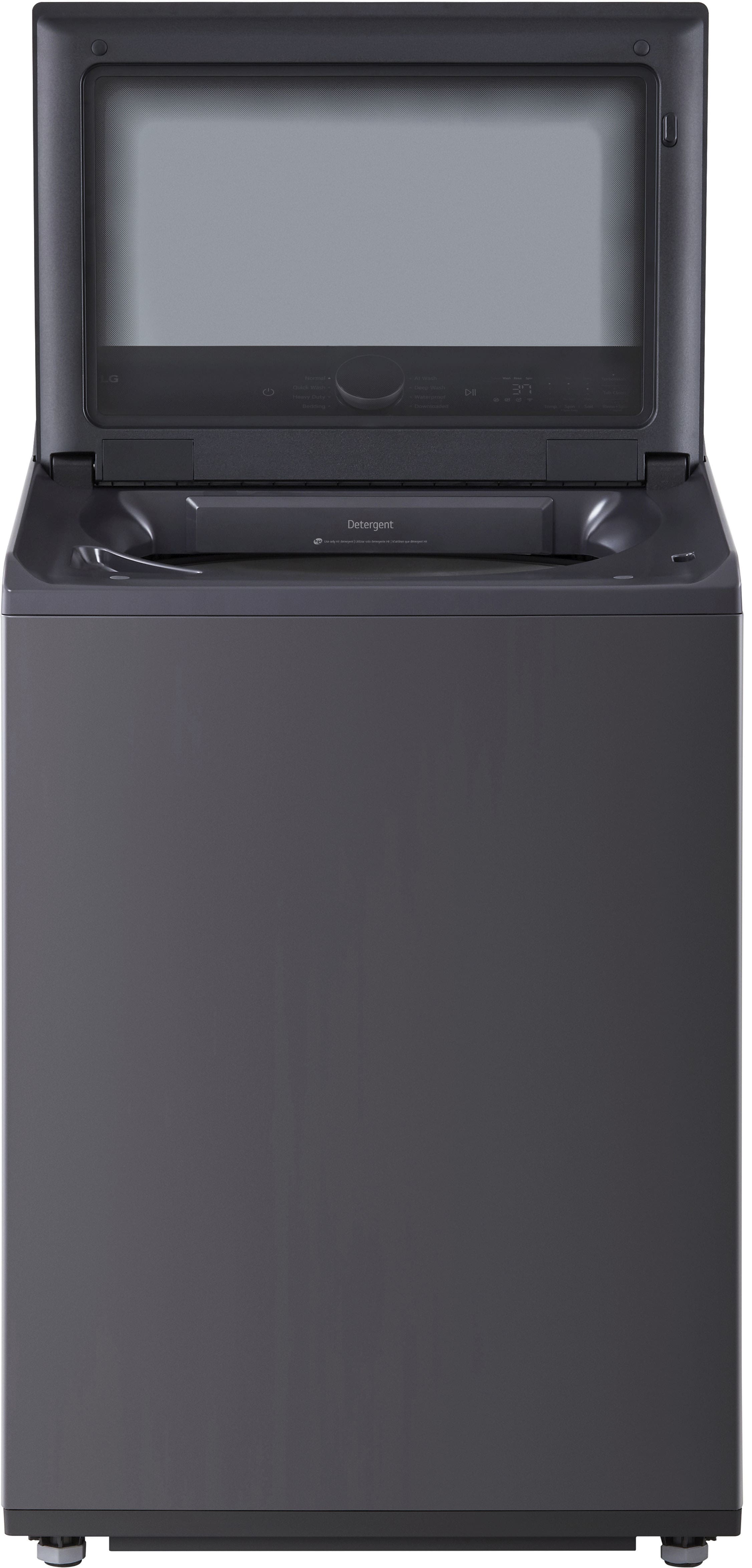 Alt View 2. LG - 5.3 Cu. Ft. High Efficiency Smart Top Load Washer with TurboWash3D Technology - Matte Black.